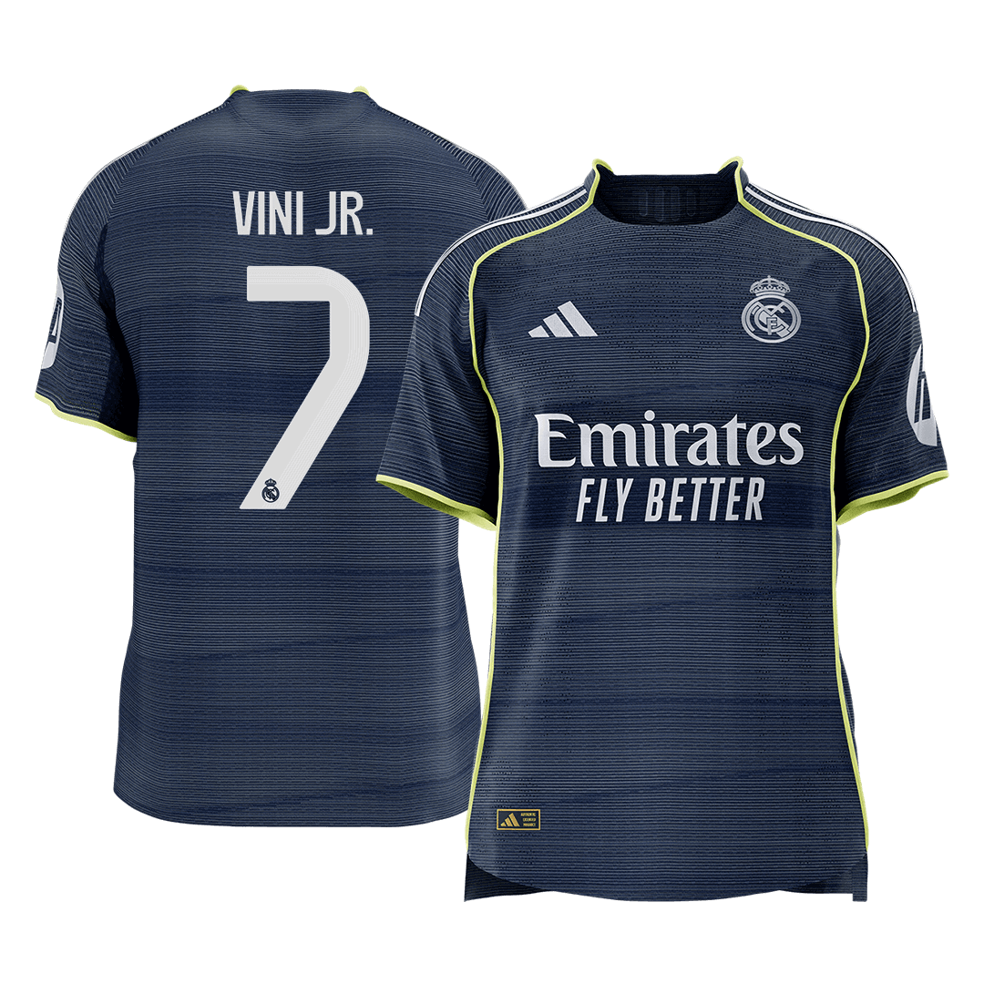 VINI JR. #7 Men's Real Madrid 2025/26 Player Version Away Soccer Jersey - Slim Fit [PREMIUM]