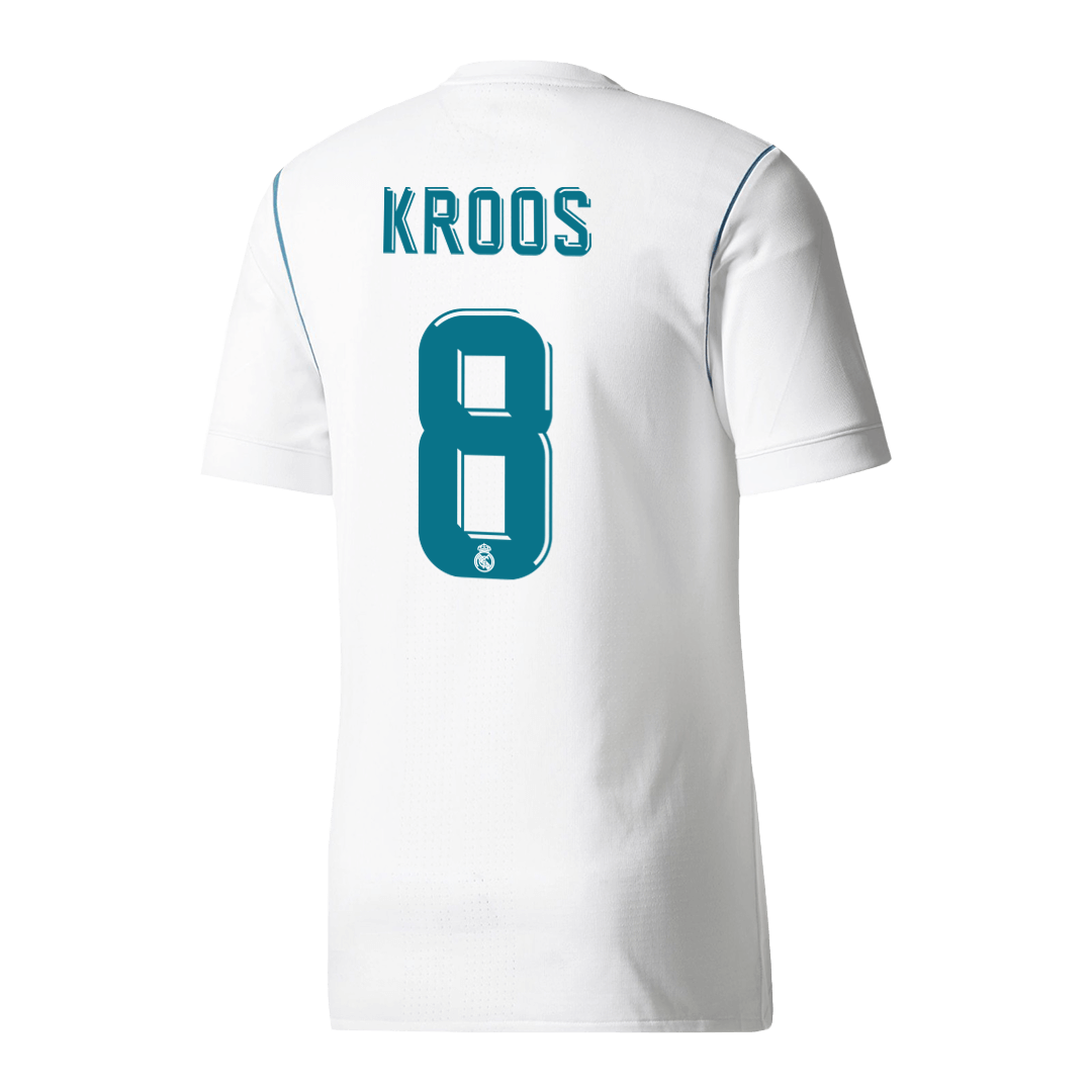 Retro KROOS #8 Men's Real Madrid 2017/18 Home Soccer Jersey