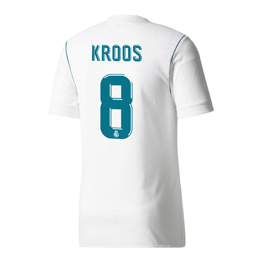Retro KROOS #8 Men's Real Madrid 2017/18 Home Soccer Jersey