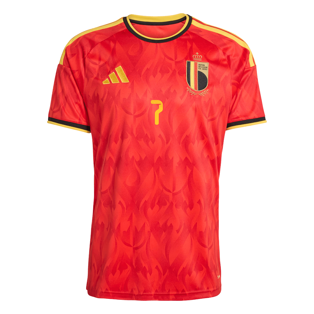 DE BRUYNE #7 Men's Belgium World Cup 2026 Home Soccer Jersey