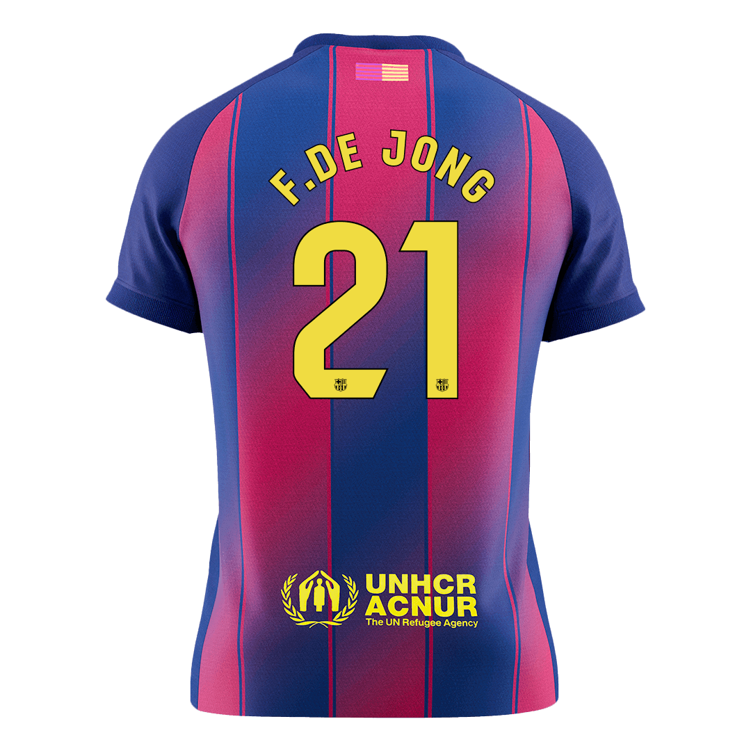 F.DE JONG #21 Men's Barcelona 2025/26 Home Soccer Jersey [PREMIUM]