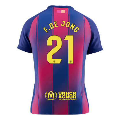 F.DE JONG #21 Men's Barcelona 2025/26 Home Soccer Jersey [PREMIUM]