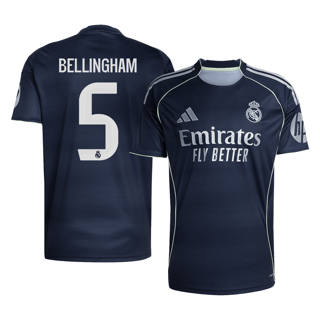 BELLINGHAM #5 Men's Real Madrid 2025/26 Away Soccer Jersey [PREMIUM]