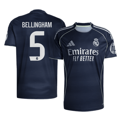 BELLINGHAM #5 Men's Real Madrid 2025/26 Away Soccer Jersey [PREMIUM]