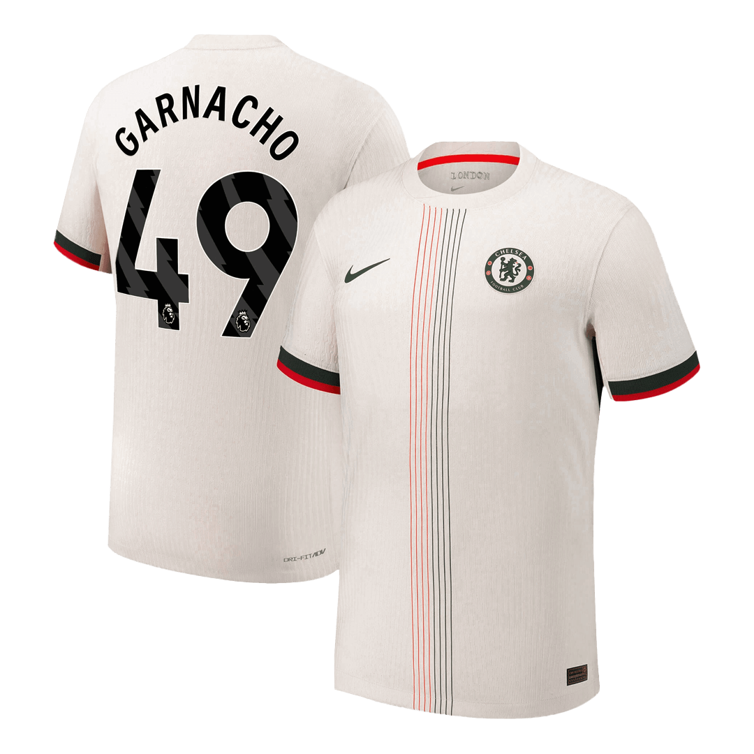 GARNACHO #49 Men's Chelsea 2025/26 Player Version Away Soccer Jersey - Slim Fit