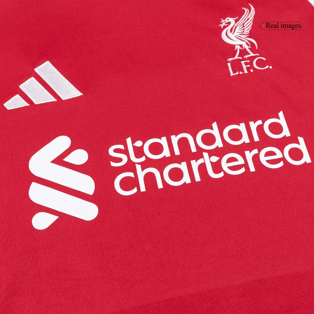 Men's Liverpool 2025/26 Home Long Sleeve Soccer Jersey