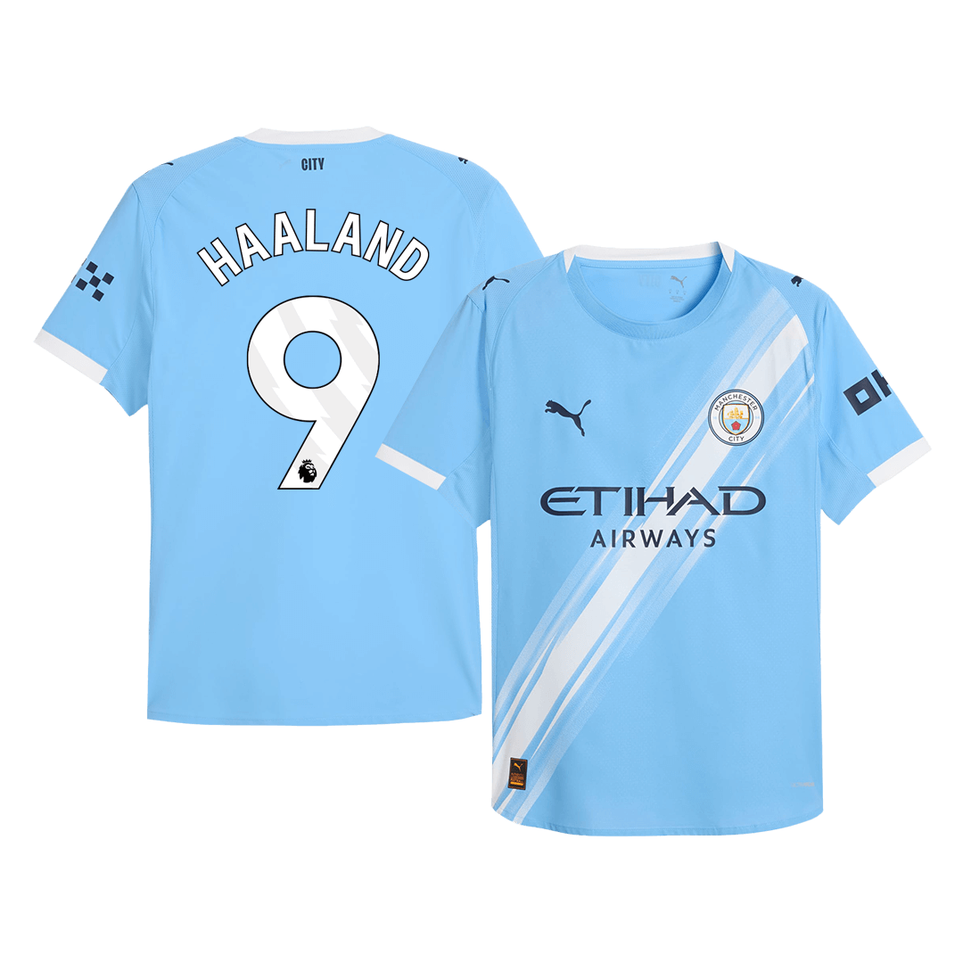 HAALAND #9 Men's Manchester City 2025/26 Player Version Home Soccer Jersey - Slim Fit