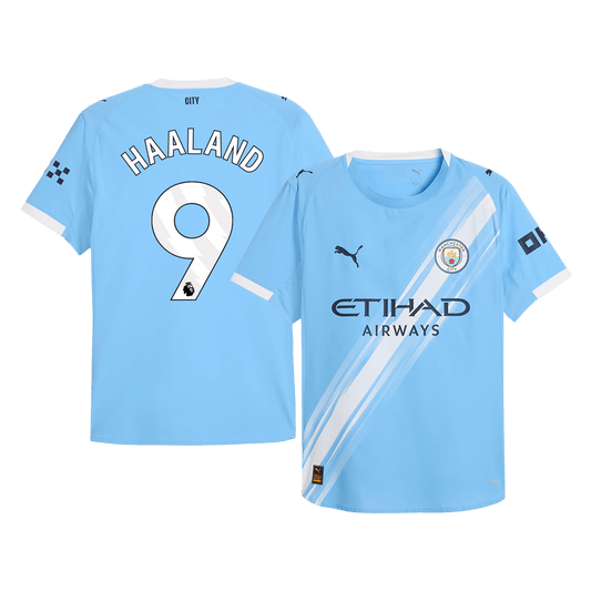 HAALAND #9 Men's Manchester City 2025/26 Player Version Home Soccer Jersey - Slim Fit