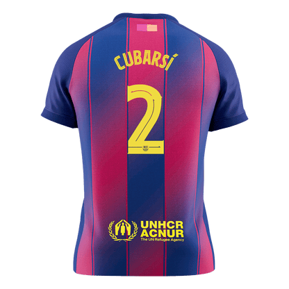 CUBARSÍ #2 Men's Barcelona UCL 2025/26 Home Soccer Jersey [PREMIUM]