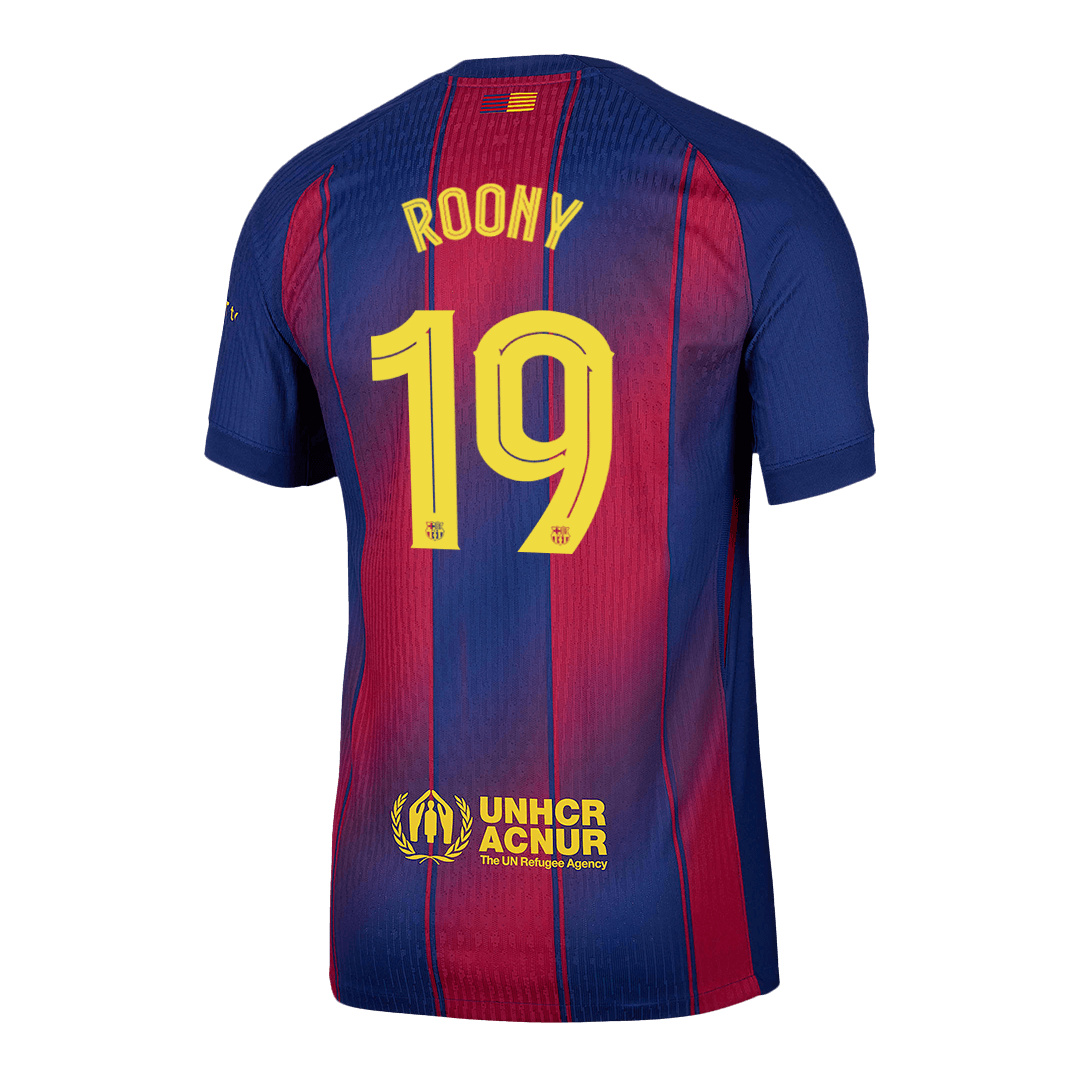 ROONY #19 Men's Barcelona UCL 2025/26 Player Version Home Soccer Jersey - Slim Fit