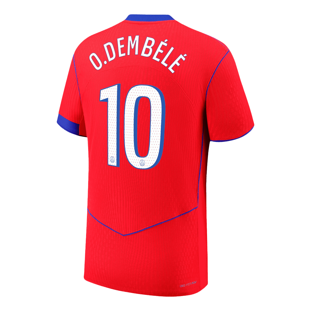O.DEMBÉLÉ #10 Men's PSG 2025/26 Player Version Third Away Soccer Jersey - Slim Fit