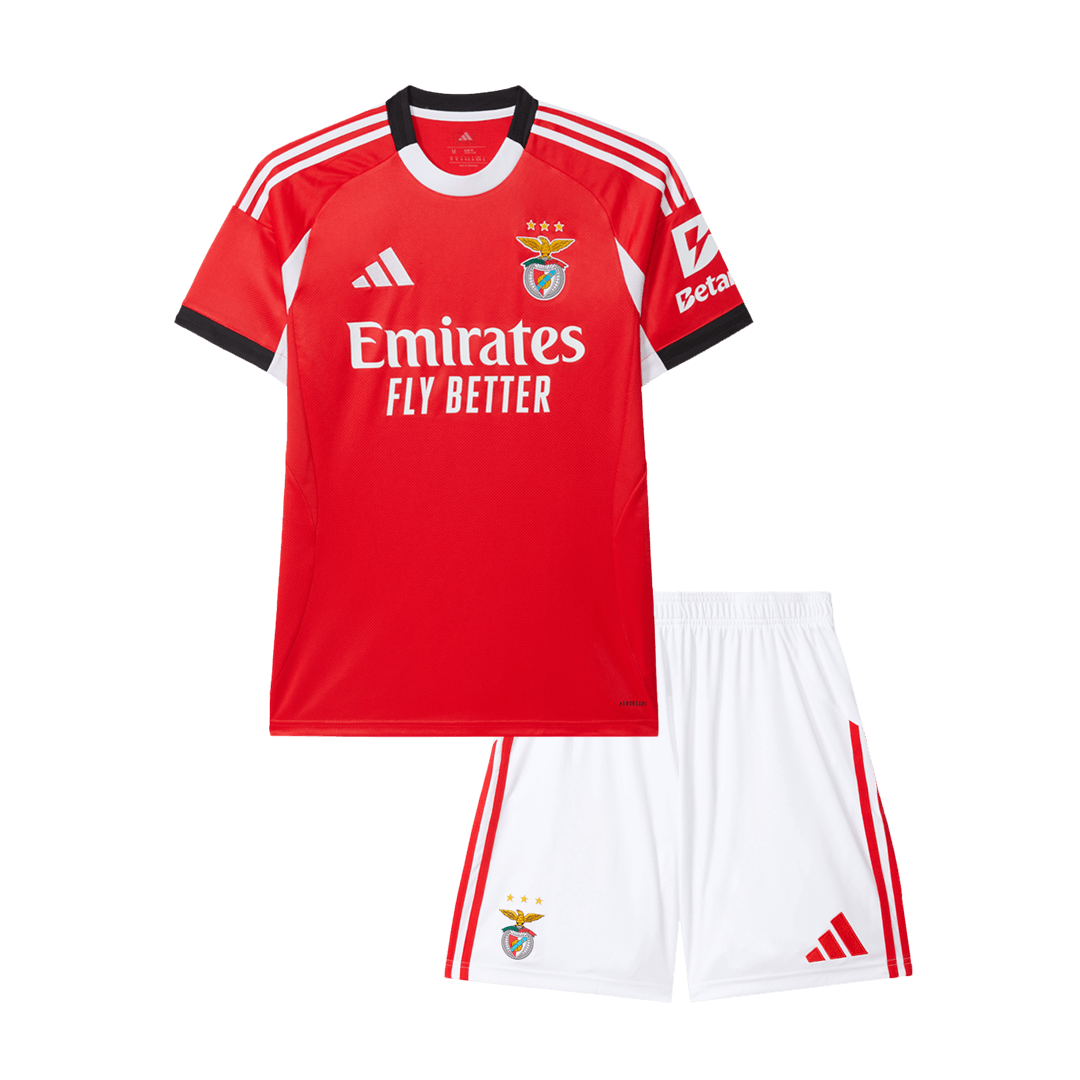Kid's Benfica 2025/26 Home Soccer Jersey Kit