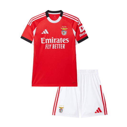 Kid's Benfica 2025/26 Home Soccer Jersey Kit