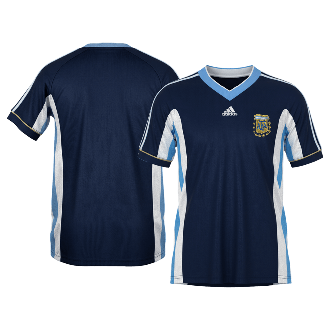 Retro Men's Argentina 1998 Away Soccer Jersey