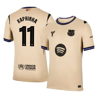 RAPHINHA #11 Men's Barcelona UCL 2025/26 Away Soccer Jersey