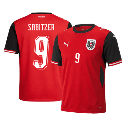 SABITZER #9 Men's Austria World Cup 2026 Home Soccer Jersey