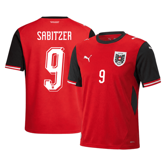 SABITZER #9 Men's Austria World Cup 2026 Home Soccer Jersey