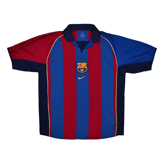 Retro Men's Barcelona 2001/02 Home Soccer Jersey