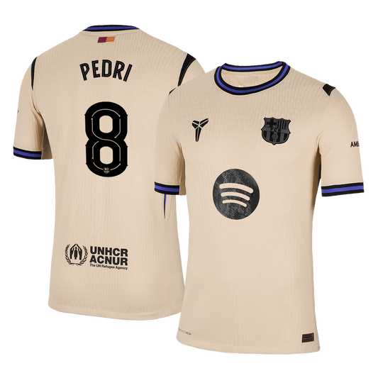 PEDRI #8 Men's Barcelona UCL 2025/26 Player Version Away Soccer Jersey - Slim Fit