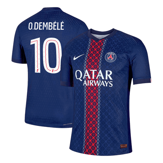 O.DEMBÉLÉ #10 Men's PSG 2025/26 Player Version Home Soccer Jersey - Slim Fit