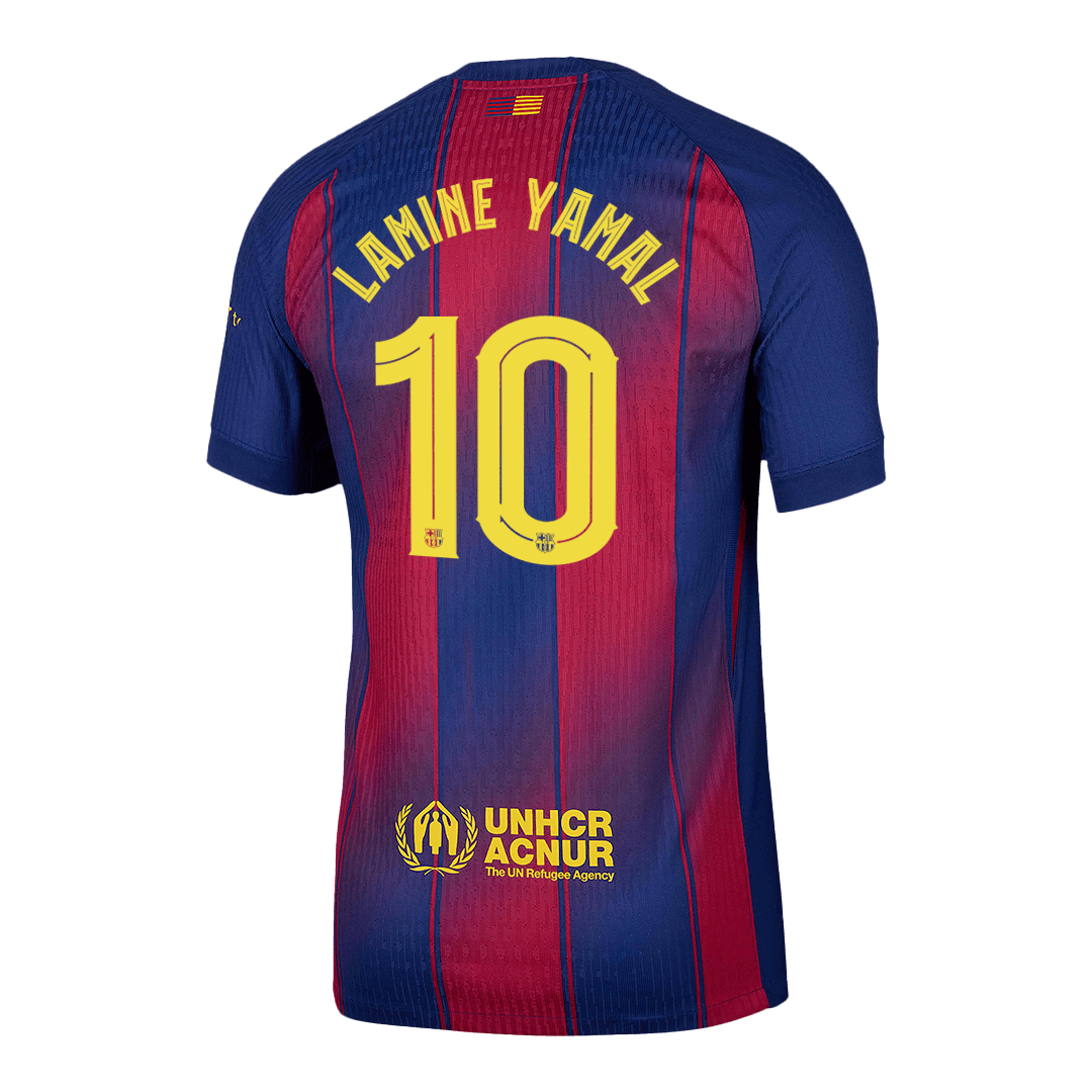 LAMINE YAMAL #10 Men's Barcelona UCL 2025/26 Player Version Home Soccer Jersey - Slim Fit