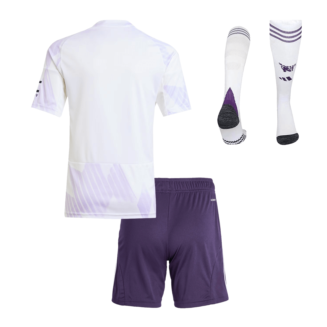 Kid's Manchester United 2025/26 Away Soccer Jersey Full Kit