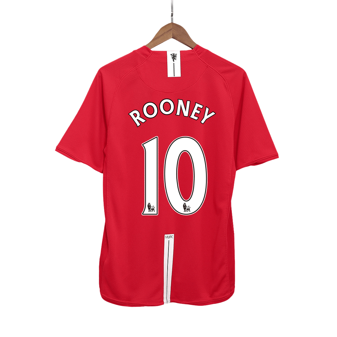 Retro ROONEY #10 Men's Manchester United 2007/08 Home Soccer Jersey