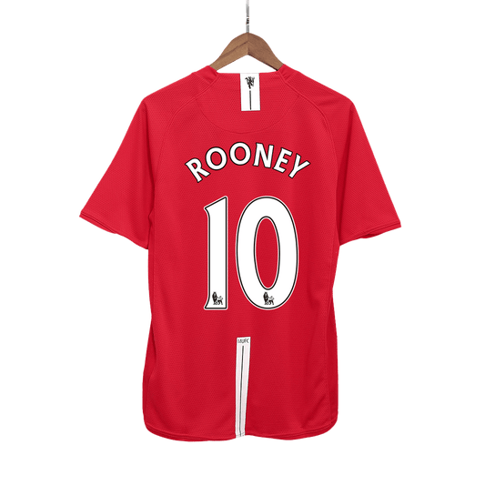 Retro ROONEY #10 Men's Manchester United 2007/08 Home Soccer Jersey