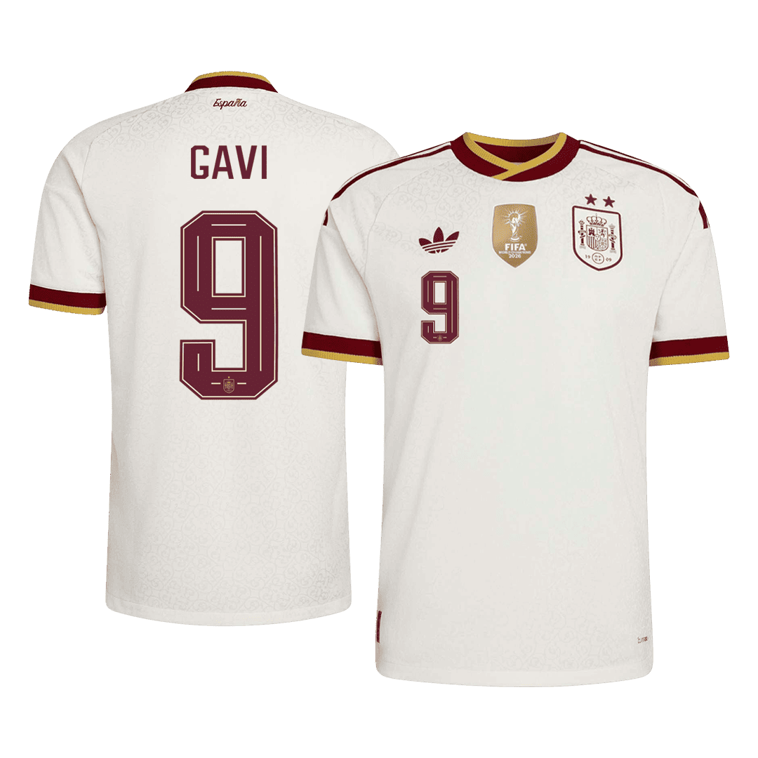 GAVI #9 Men's Spain World Cup 2026 Player Version Champion Edition Away Soccer Jersey