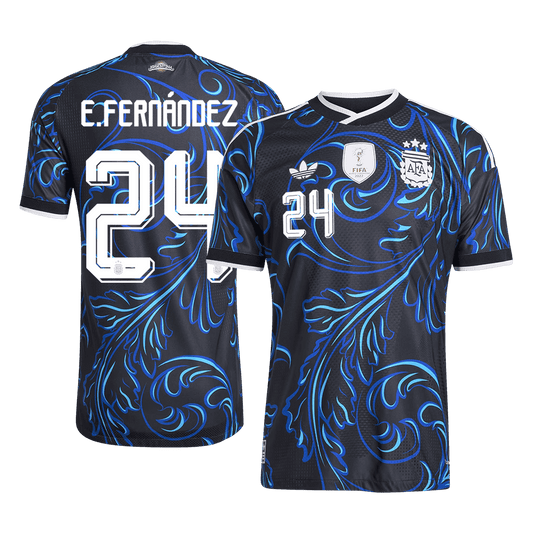 E. FERNÁNDEZ #24 Men's Argentina World Cup 2026 Player Version Away Soccer Jersey - Slim Fit