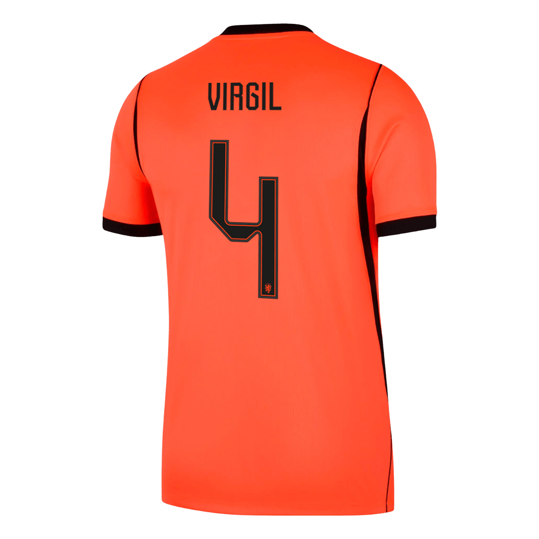 VIRGIL #4 Men's Netherlands World Cup 2026 Home Soccer Jersey
