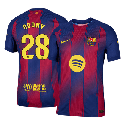 ROONY #28 Men's Barcelona 2025/26 Player Version Home Soccer Jersey - Slim Fit
