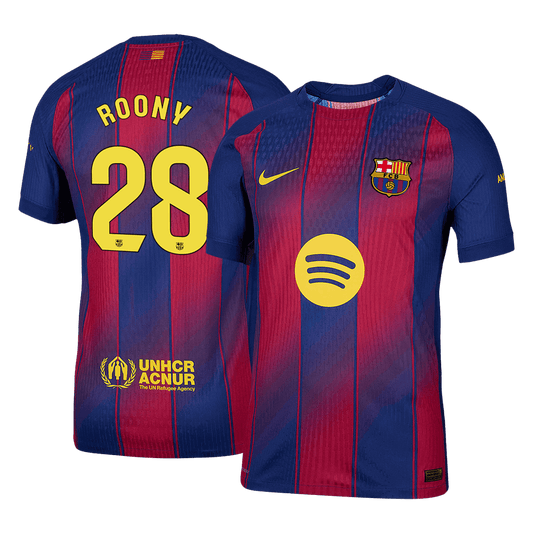ROONY #28 Men's Barcelona 2025/26 Player Version Home Soccer Jersey - Slim Fit