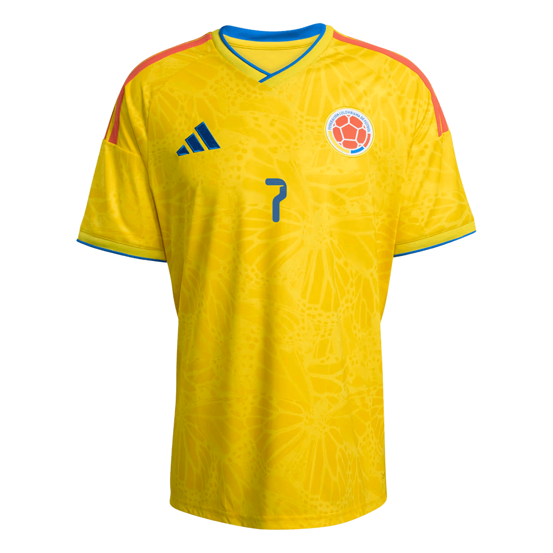 LUIS DíAZ #7 Men's Colombia World Cup 2026 Home Soccer Jersey
