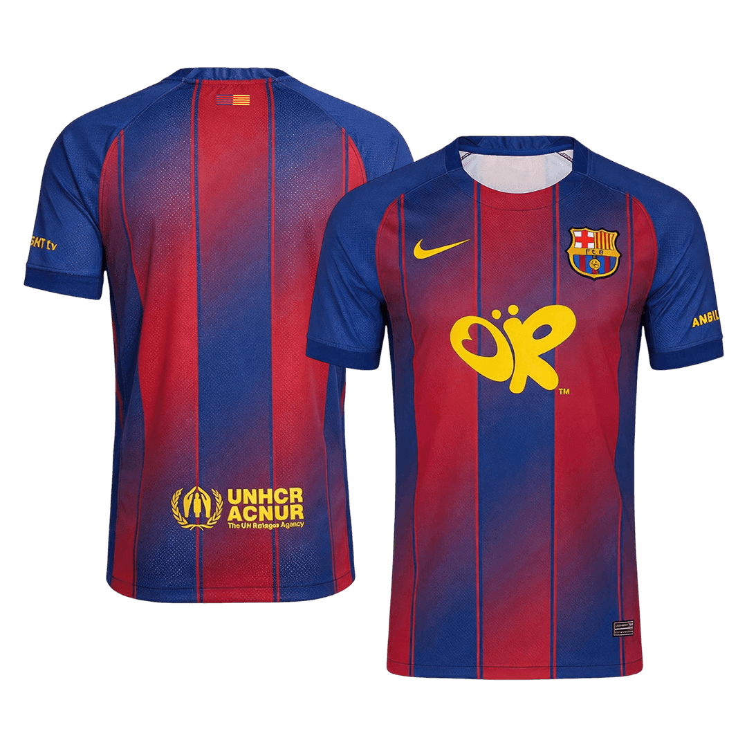 Men's Barcelona 2025/26 Home Soccer Jersey