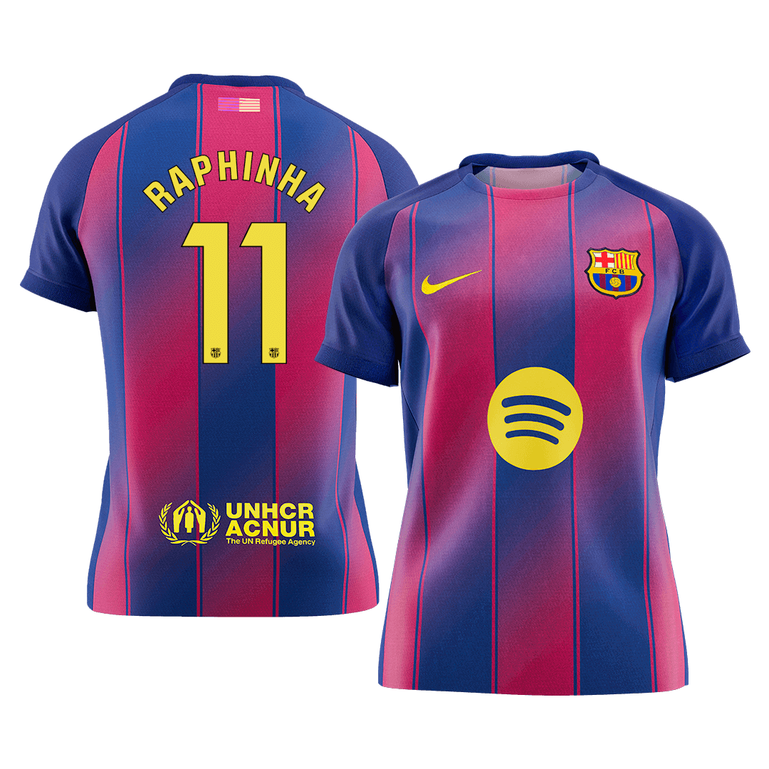 RAPHINHA #11 Men's Barcelona 2025/26 Home Soccer Jersey [PREMIUM]