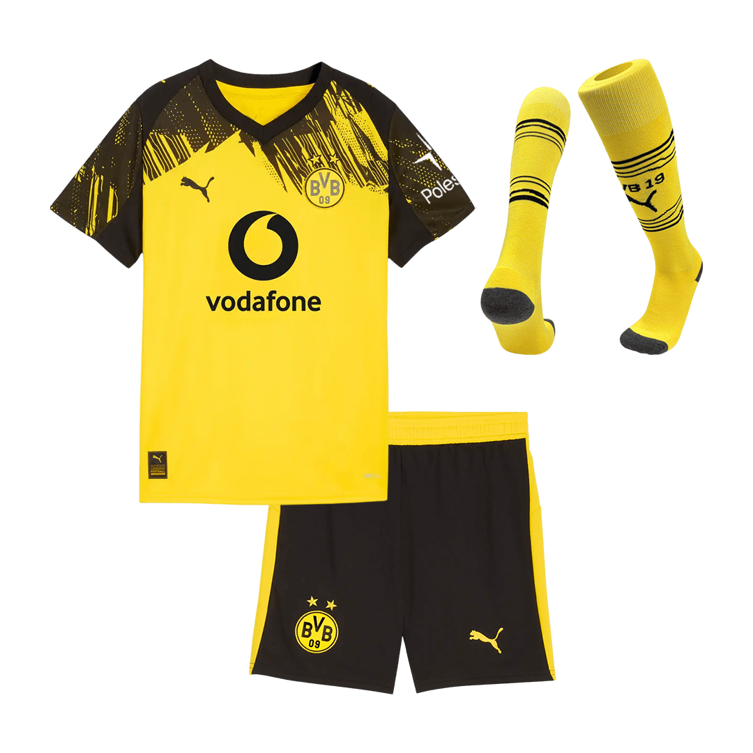 Kid's Borussia Dortmund 2025/26 Home Soccer Jersey Full Kit