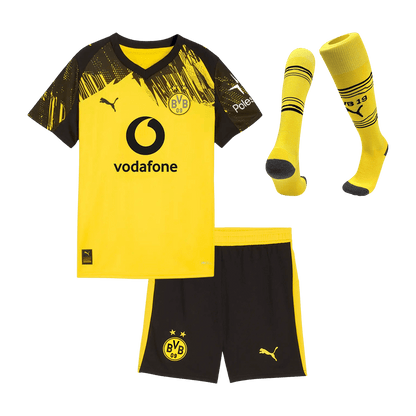 Kid's Borussia Dortmund 2025/26 Home Soccer Jersey Full Kit