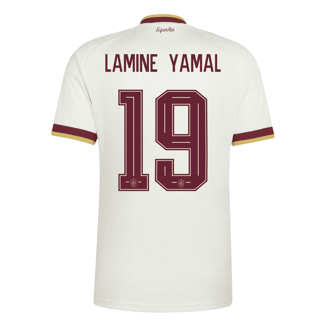 LAMINE YAMAL #19 Men's Spain World Cup 2026 Champion Edition Away Soccer Jersey