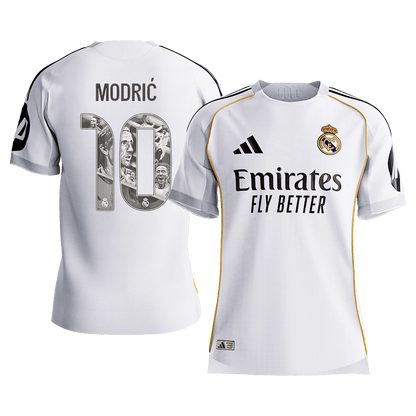 MODRIĆ Special #10 Men's Real Madrid 2025/26 Player Version Home Soccer Jersey - Slim Fit [PREMIUM]