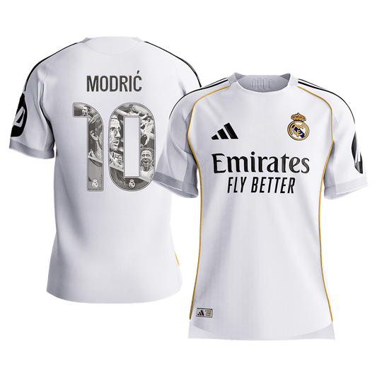 MODRIĆ Special #10 Men's Real Madrid 2025/26 Player Version Home Soccer Jersey - Slim Fit [PREMIUM]