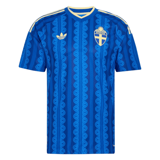 Men's Sweden World Cup 2026 Player Version Away Soccer Jersey - Slim Fit