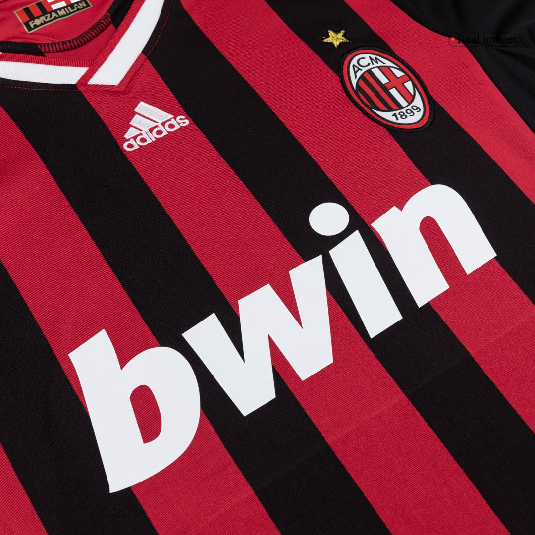 Retro Men's AC Milan 2009/10 Home Soccer Jersey