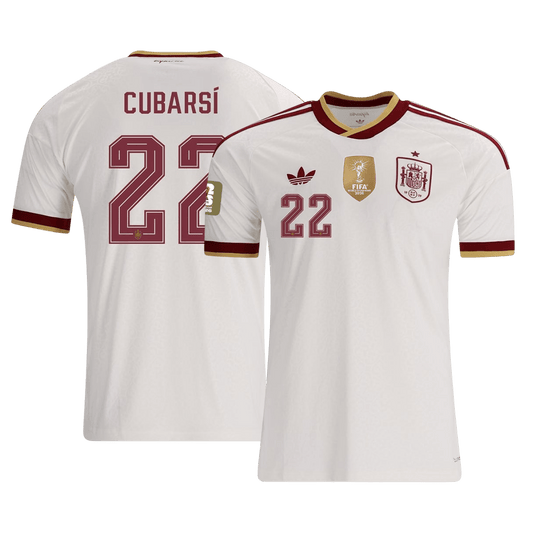 CUBARSÍ #22 Men's Spain World Cup 2026 Champion Edition Away Soccer Jersey