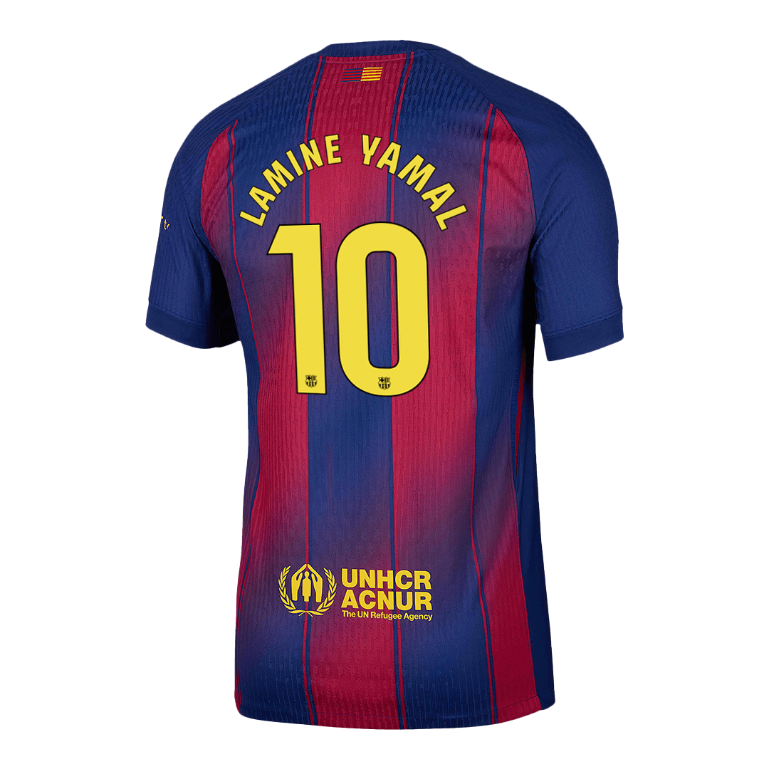 LAMINE YAMAL #10 Men's Barcelona 2025/26 Player Version Home Soccer Jersey - Slim Fit