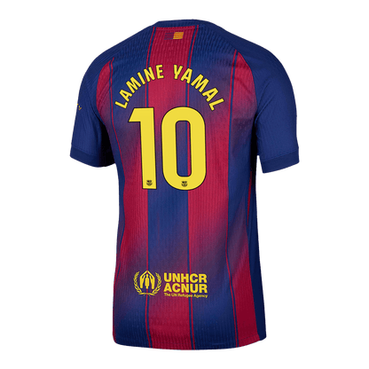 LAMINE YAMAL #10 Men's Barcelona 2025/26 Player Version Home Soccer Jersey - Slim Fit