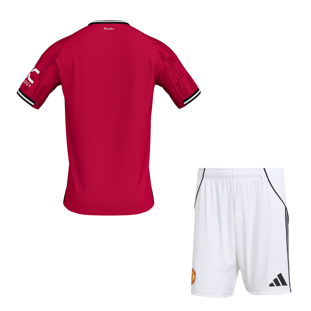 Men's Manchester United 2025/26 Home Soccer Jersey Kit [PREMIUM]