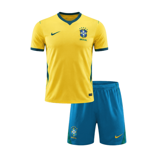 Kid's Brazil World Cup 2026 Home Soccer Jersey Kit