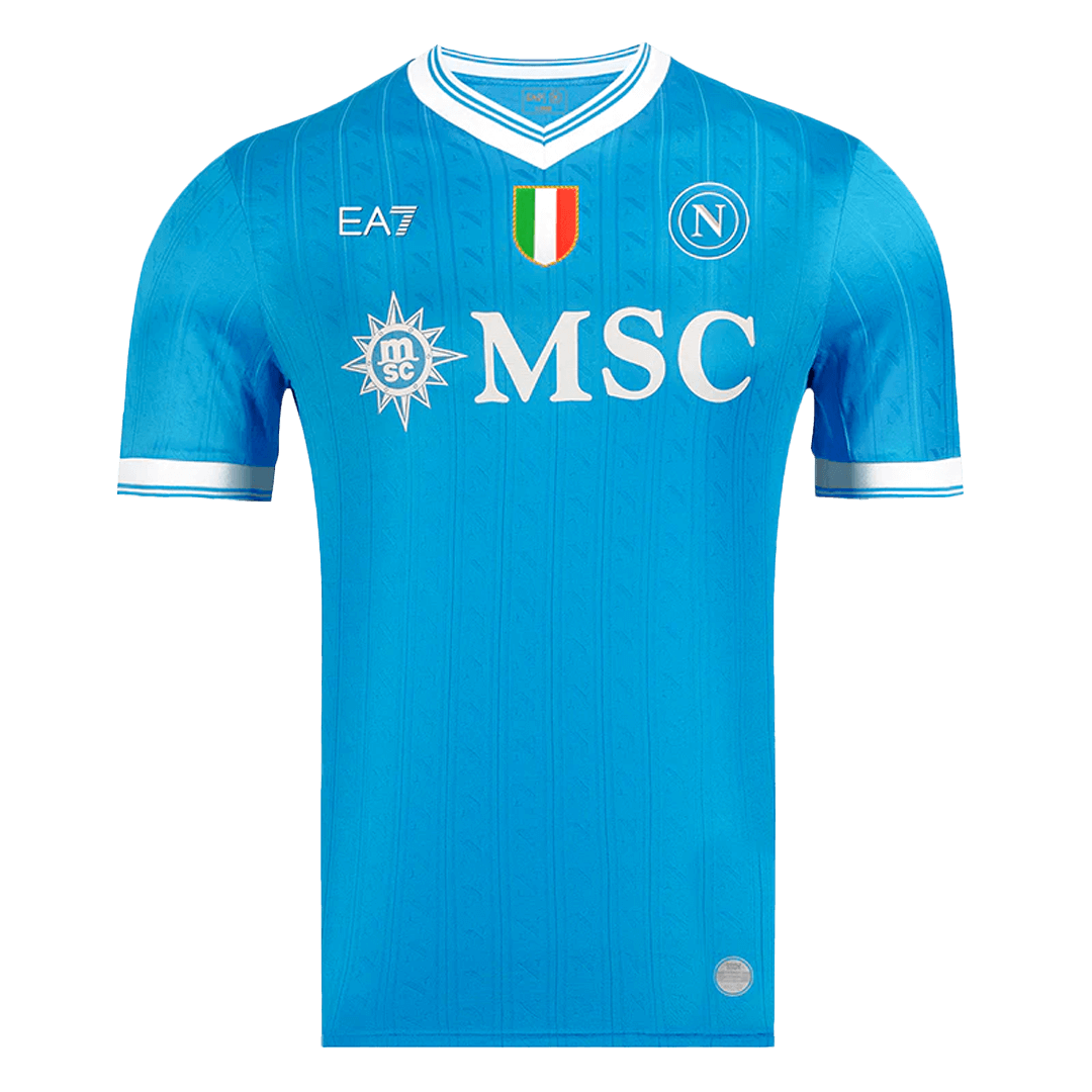 Men's Napoli 2025/26 Player Version Home Soccer Jersey - Slim Fit