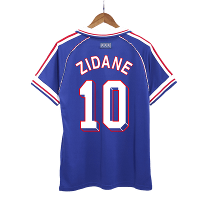 Retro ZIDANE #10 Men's France World Cup 1998 Home Soccer Jersey